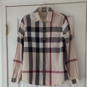 Burberry Brit Nova Check Button Down Cotton Shirt